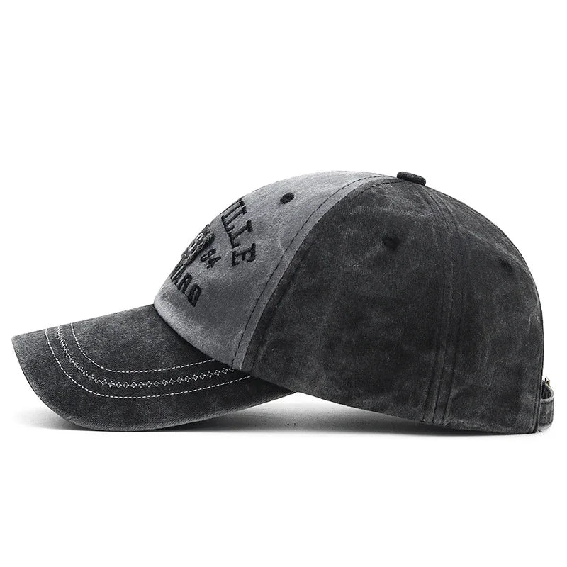 New Style Washed Old Letter Embroidered Caps Outdoor Fashion Personality Street Sun Visor Baseball Cap