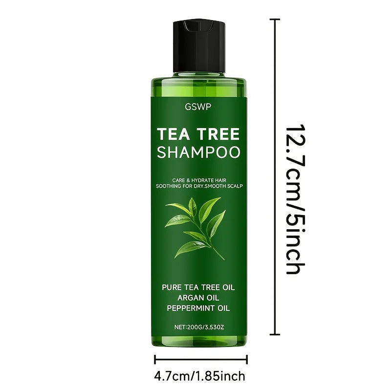 GSWP Tea Tree Shampoo, Deeply Cleanses and Moisturizes, Controls Oil While Keeping Hair Light and Airy.200/400g