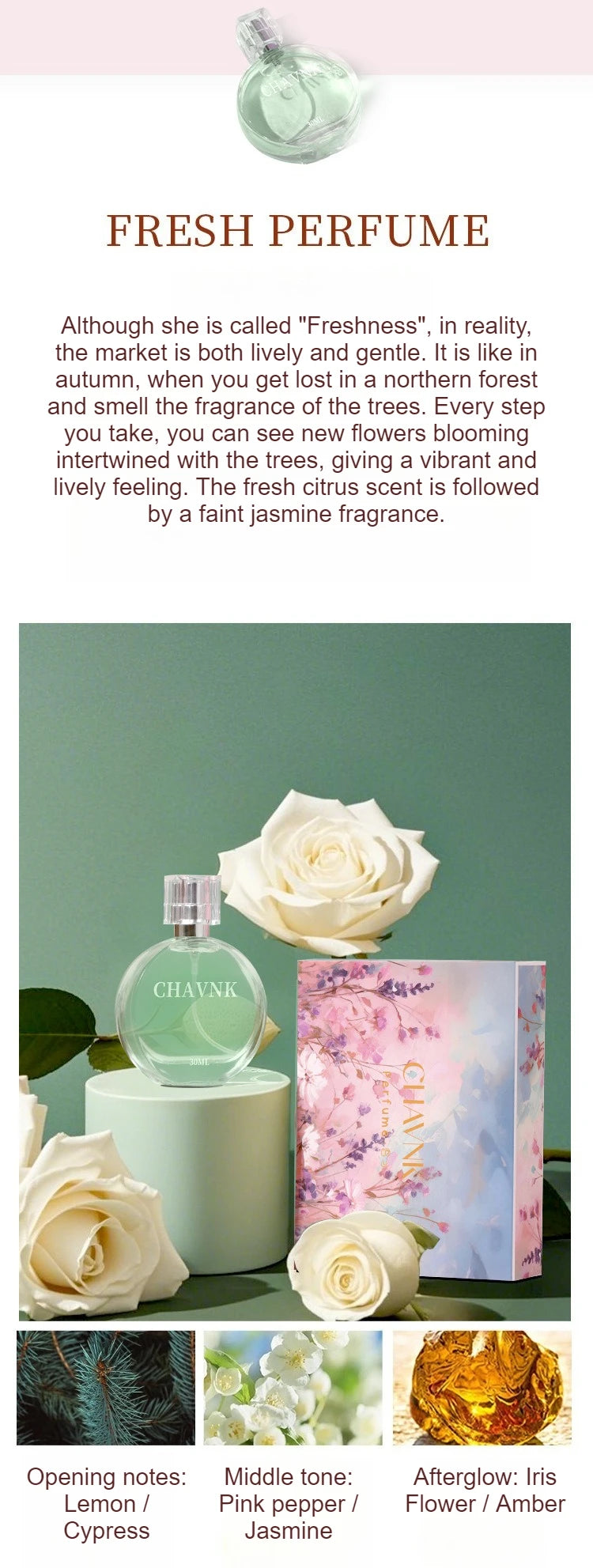 New Women's Encounter Perfume Set Gift Box, Birthday Gift Box, Long-Lasting Women's Perfume, True-to-Life Scent, 30ml x 2 Parfum