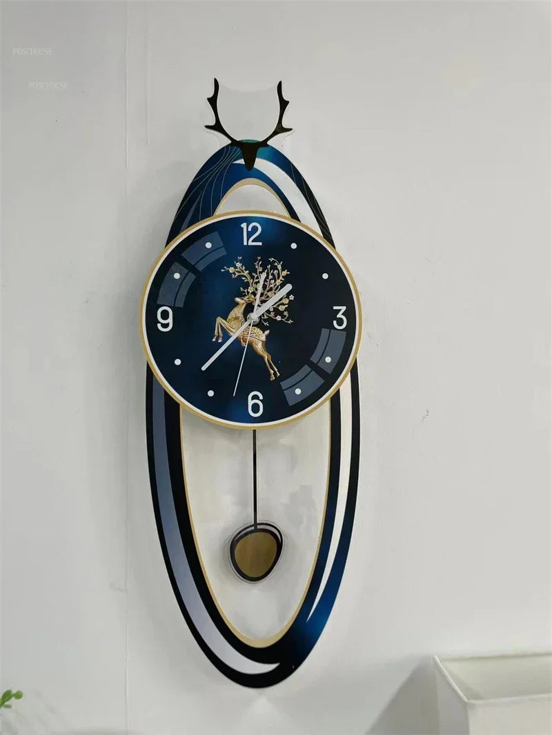 Light Luxury Wall Clocks Creative Home Decor Nordic Simple Living Room Home Wall Clock Luxury Designer Smart Models with Lights