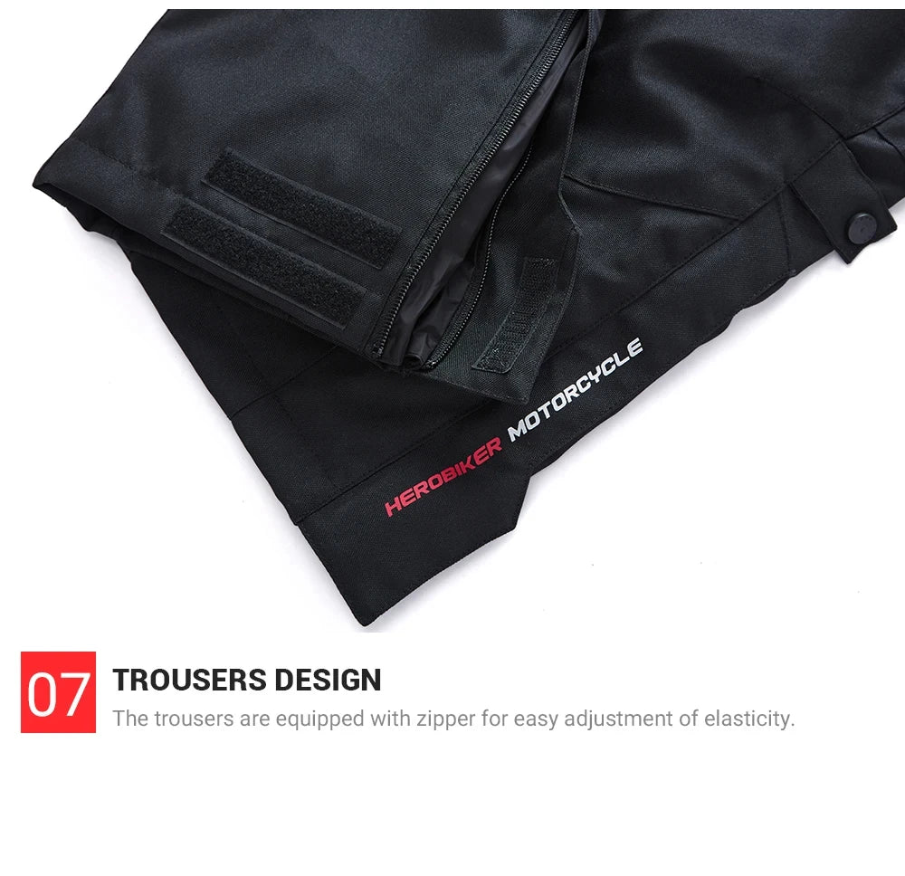Men Motorcycle Jacket Waterproof Four Season Motorbike Overcoat Pants Reflective Riding Jackets Windproof Suits Removable Lining