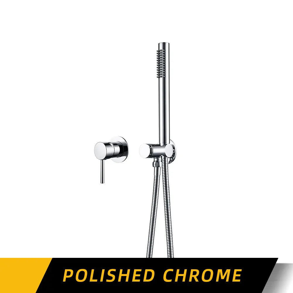 Handheld Bathroom Shower System Brushed Gold Hot And Cold Water Bathtub Mixer Single Handle & Shower Holder Separately Tap Set