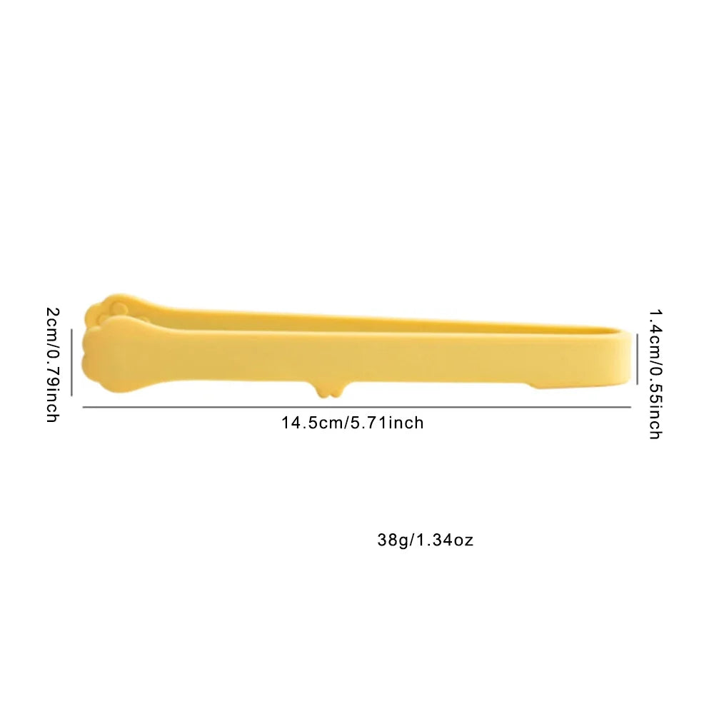 3Pcs Coffee Sugar Clip Silicone Anti-skid Ice Tongs Cat Paw Shape Food Cake Clamp Kitchen Gadgets Bar Buffet Tools Tweezer