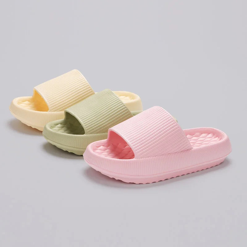Women's Thick Platform Cloud Slippers EVA Soft Sole Pillow Slides Summer Beach Flip Flops Women Non Slip Bathroom Home Slippers