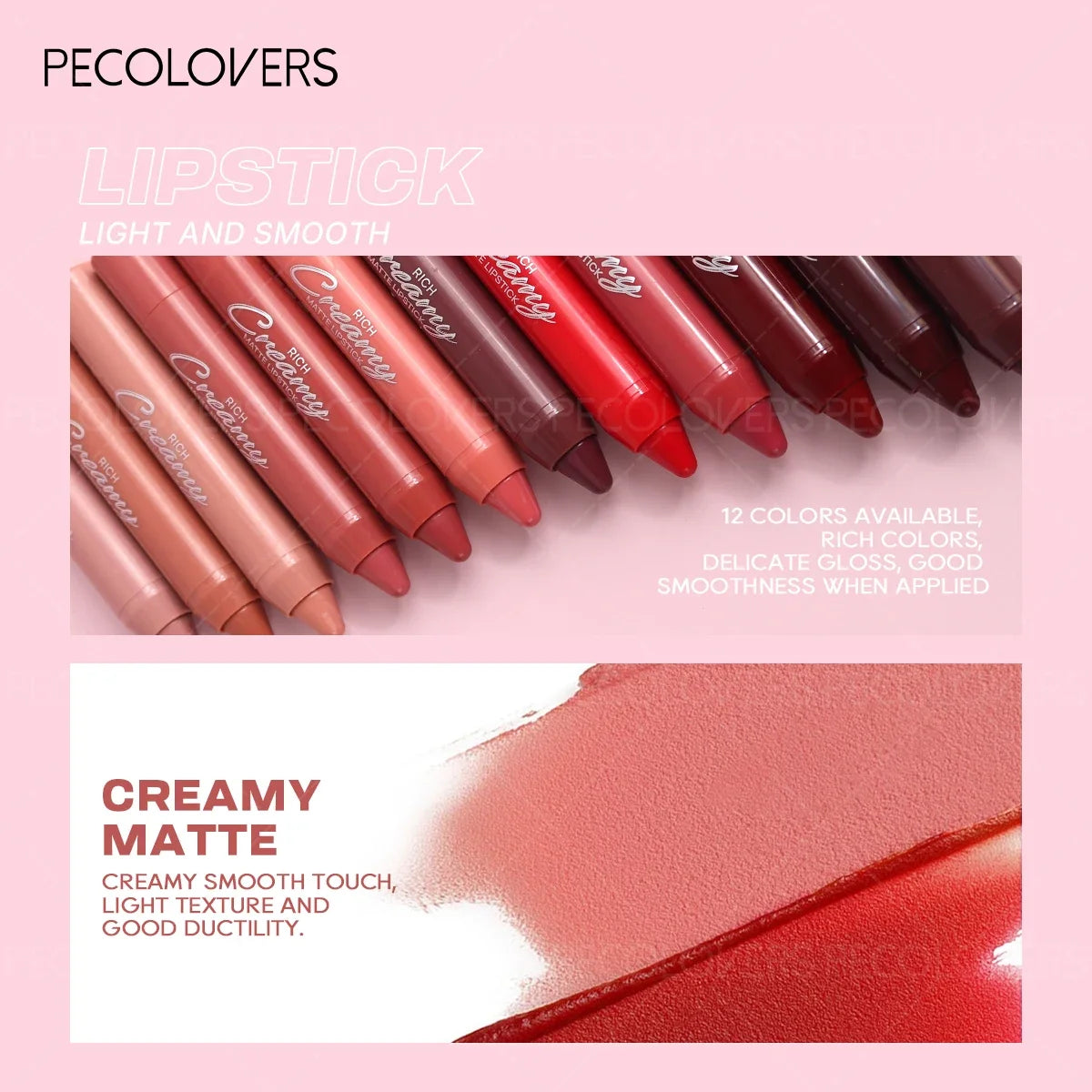 Smooth Lip Glaze,Waterproof, Moisturizing Matte Lipstick Pen,Perfect for Party & Stage Makeup