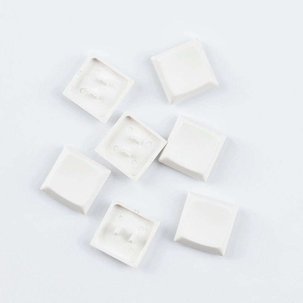 YMDK Square Round 1u Low Profile Blank Black White Keycaps PBT Material DIY for 1350 Switches Mechanical Keyboard