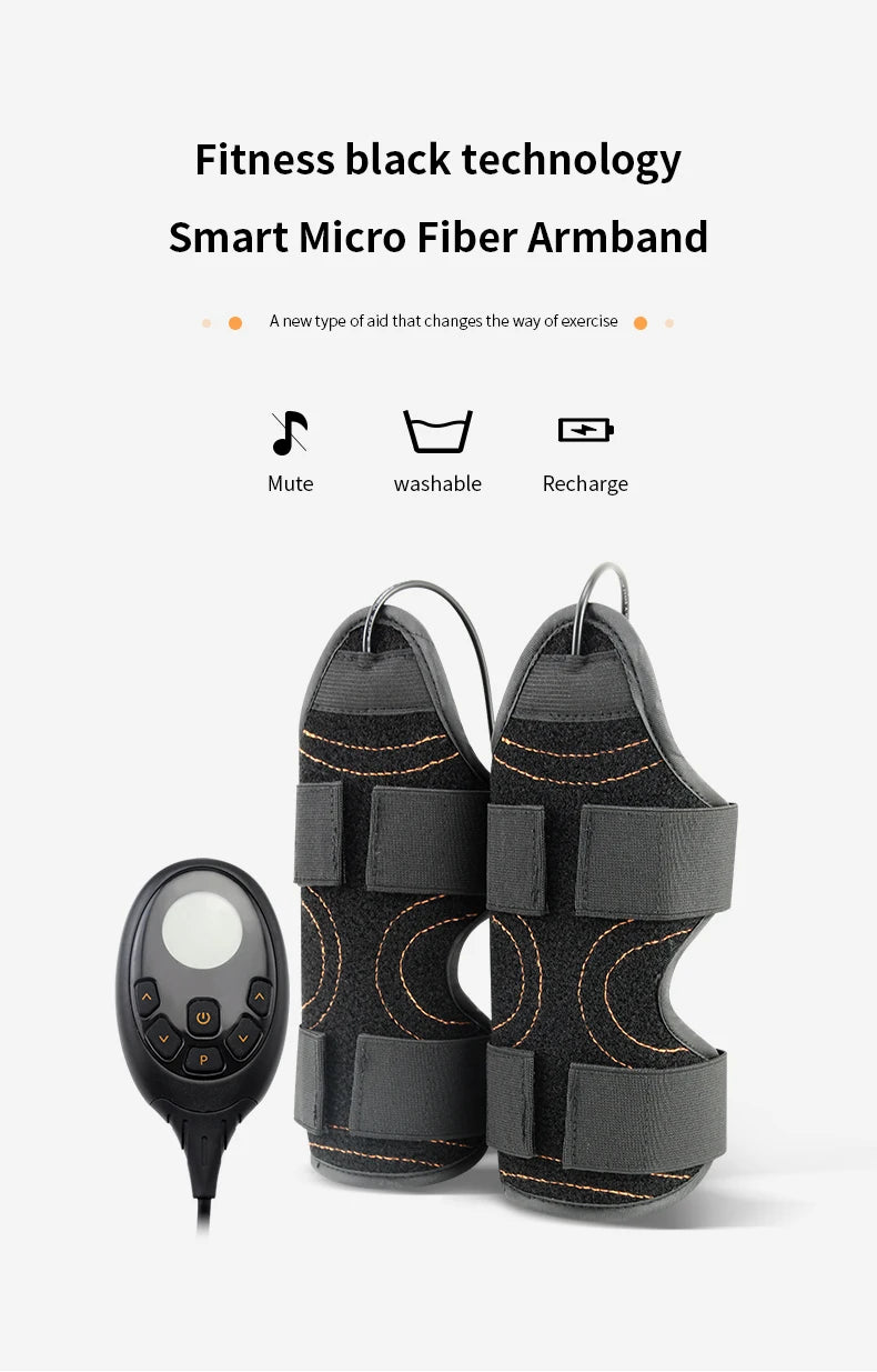 Electric Muscle Stimulator ABS Toning Belt,Gym Sports Weight Loss Body Shaper Vibrator Arm Belly Waist Massager EMS Arm Traine