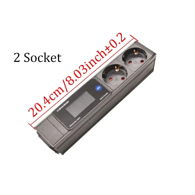 EU Power Strip Power Energy Volt Watt Kwh Meter 2/3/4/5/6/7/8/9/10/11Ways EU Socket extension electrica C14 interface