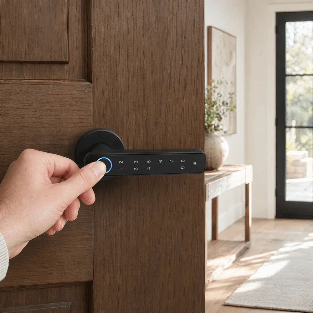Remote Lock Smart Fingerprint Door Lock Smart Password Electronic Digital Door Handles WiFi Gateway Key Biometric Door Lock