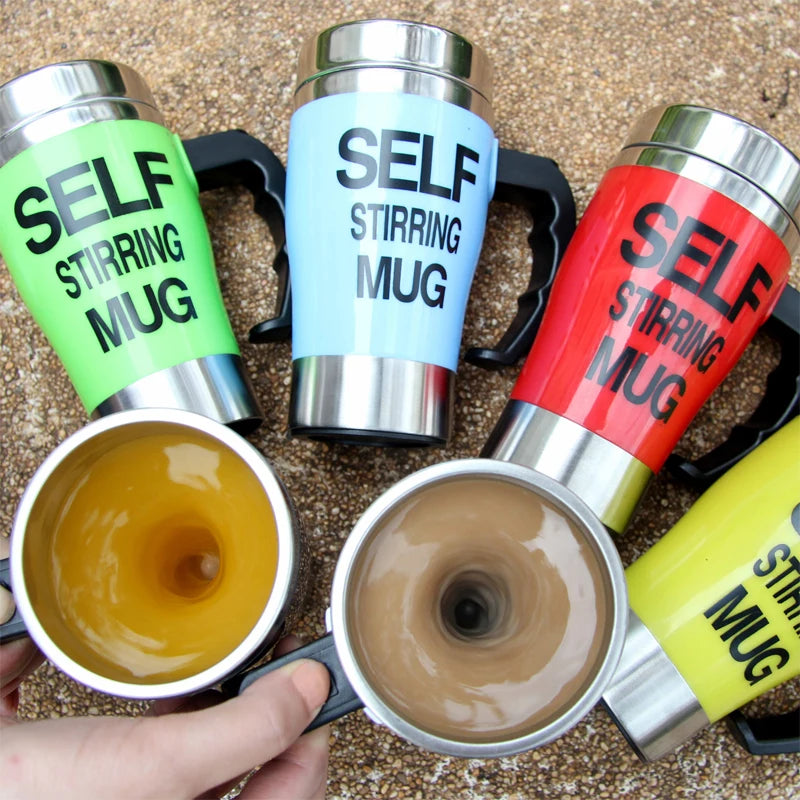 450ML Automatic Stirring Electric Mixing Cup Coffee Milk Self Stirring Mug Stainless Steel Thermal Smart Double Insulated Cup