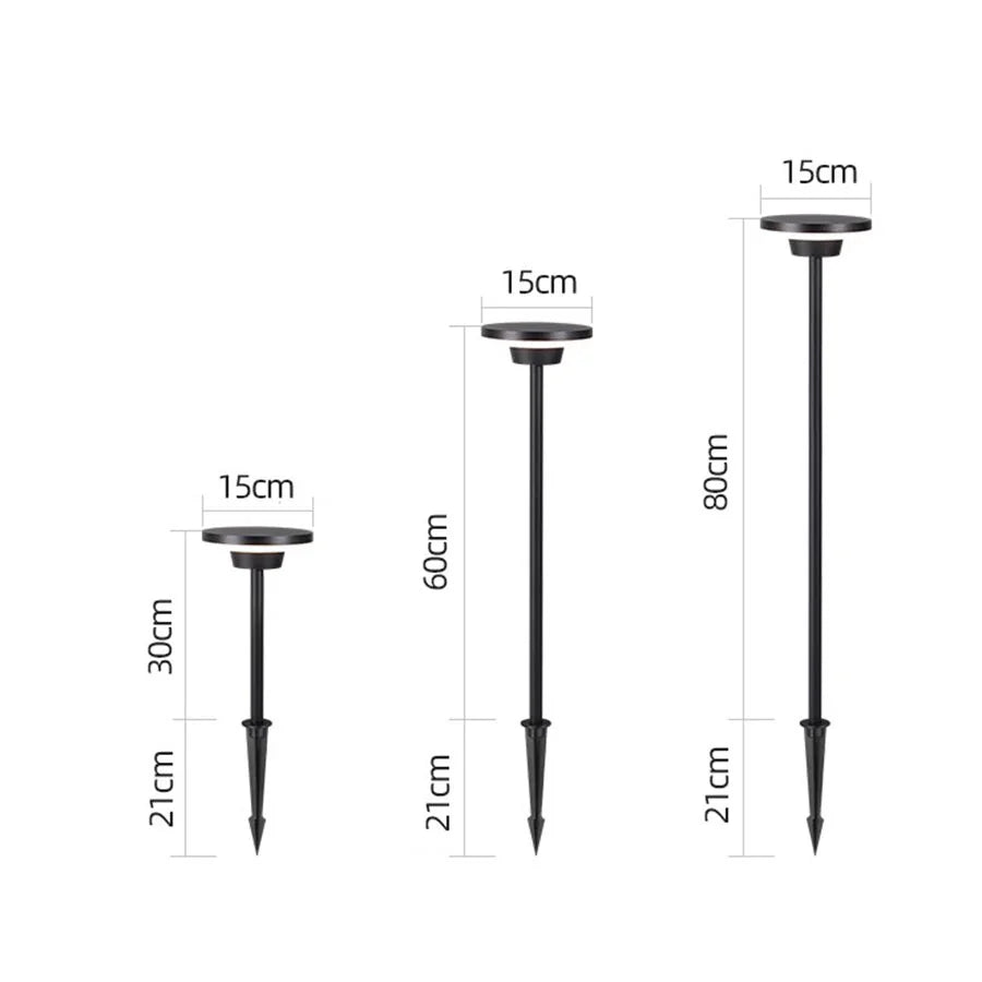 60/80CM Outdoor Pathway Bollard Lighting Waterproof Courtyard Garden Lawn Lamps LED Villa Landscape Fence Path Post Light