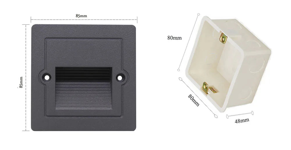 Outdoor Led Stair&Step Light 3W Waterproof Recessed Wall Corner Lamp For Home Landscape Pathway Stairway Garden Yard Footlight