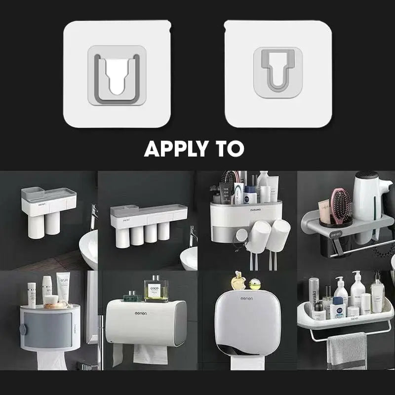 Double-Sided Adhesive Wall Hooks Hanger Strong Transparent Suction Cup Sucker Hooks Kitchen Bathroom Storage Plug Socket 2030