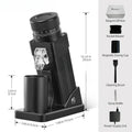 E55Pro Electric 55MM Titanium Cone Burr Stepless Adjustment Espresso Brew Coffee Bean Grinder Black