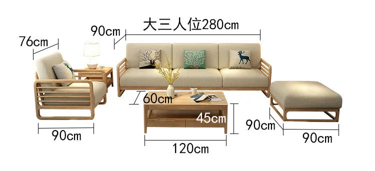 Nordic Creative Fabric Sofa Set