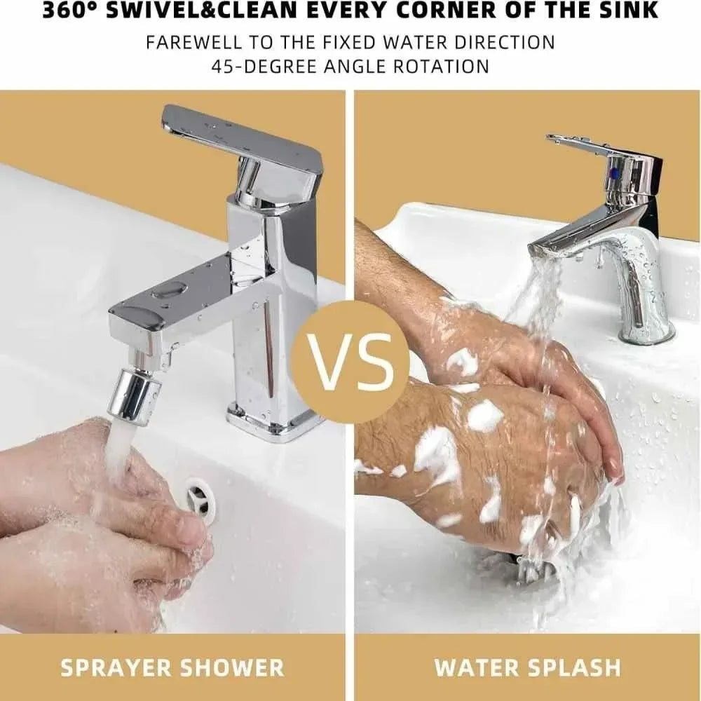 Dual Mode Metal Kitchen Faucet Sprayer Head Bubbler 360° Rotation Adaptor Sink Faucet Extender Aerator Nozzle Filter 22/24mm