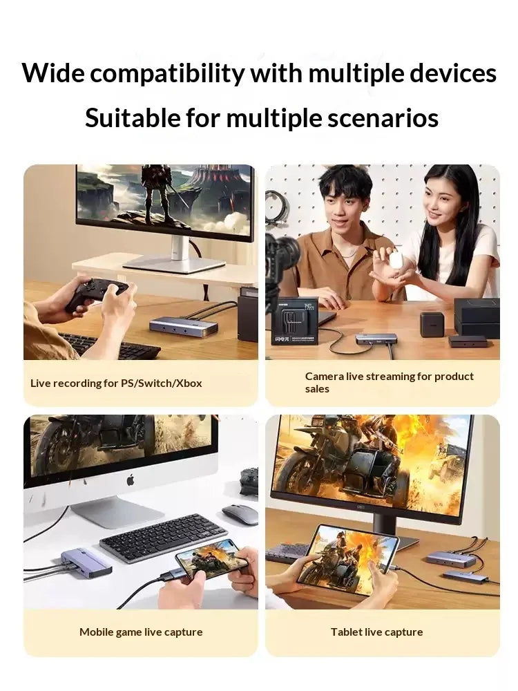 UGREEN 45645 CM758 HDMI Video Capture Card 4K 60Hz Capture and Loop-Out for Camera Console PC Live Streaming