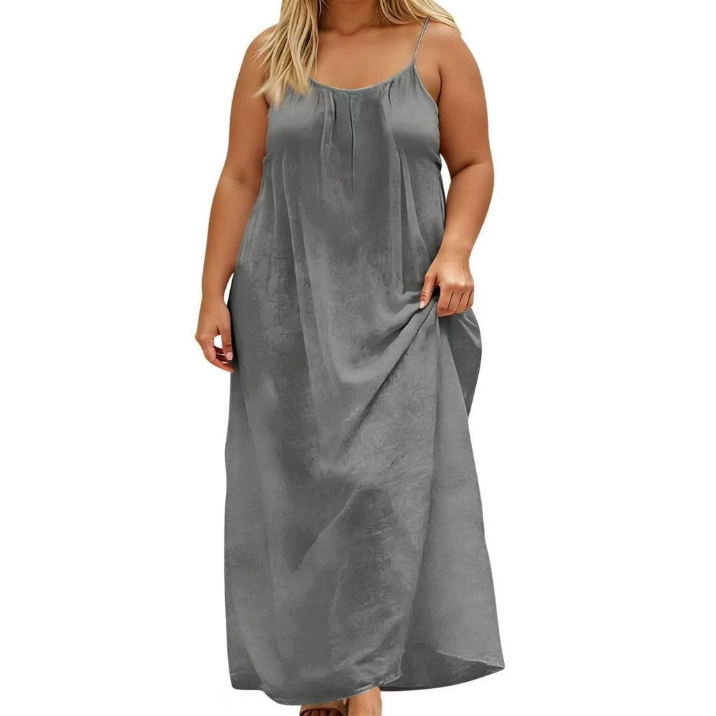 Sexy Suspender Long Dress For Women Plus Size Backless Strappy Maxi Dresses Summer Holiday Beach Party Sundress Robe Vestidos