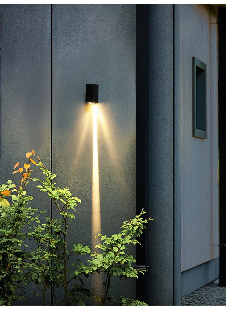 6W 10W 20W Outdoor LED Wall Lights Up and Down Narrow Beam COB Aluminium Wall Sconces Porch Light Garden Waterproof Spotlight
