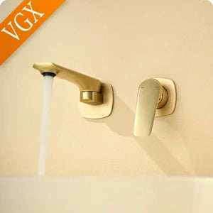 VGX Luxury Gold Bathroom Faucets High Basin Mixer Tall Sink Faucet Gourmet Washbasin Tapware Hot Cold Water Tap Brass Chrome