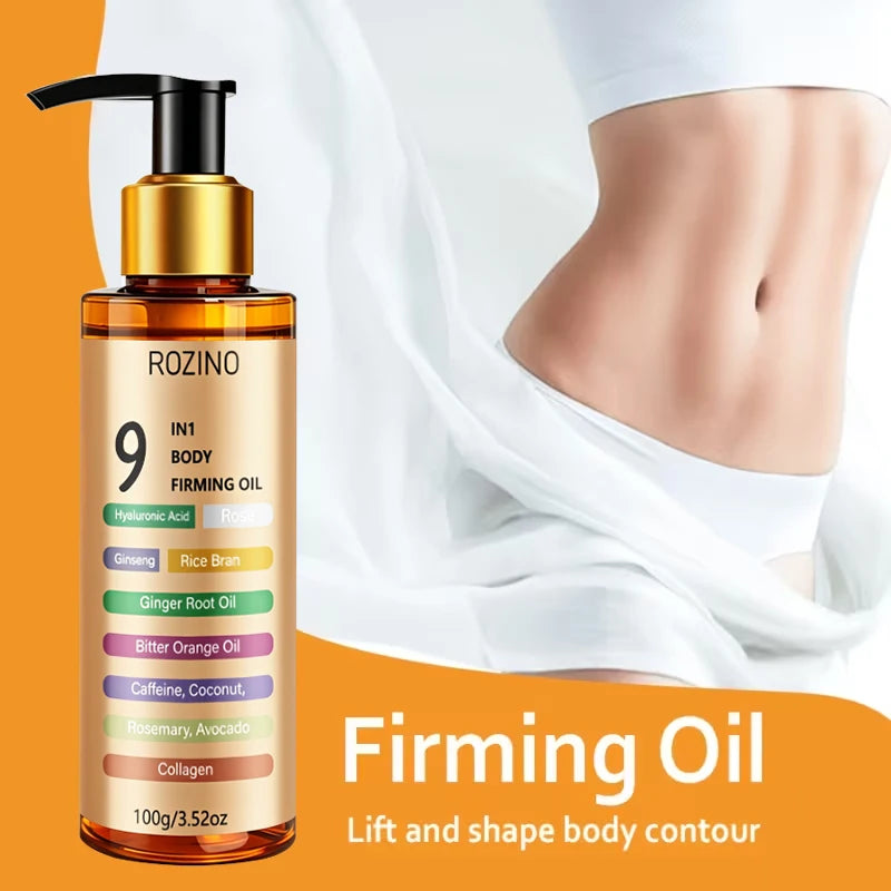 9 in 1 Firming Body Oil, Powerfully Tightens and Instantly Improves Skin Elasticity + Deeply Hydrates Without Drying Out the Skin, Suitable for Both Men and Women, Refreshing and Non-Greasy, Specially Designed Firming Oil for