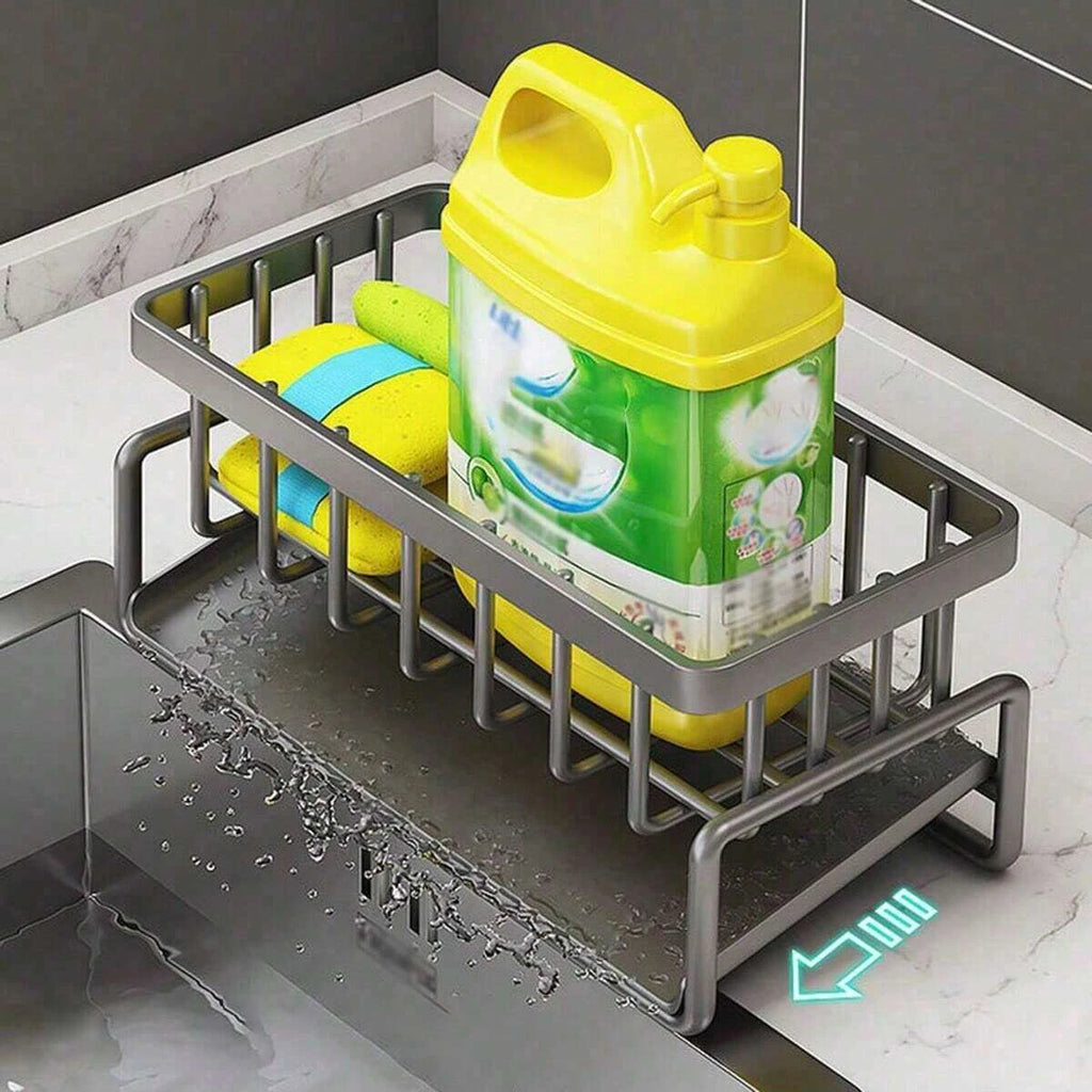 Kitchen Sink Drain Rack Organizer Plastic Self-draining Sink Shelf Soap Sponge Holder Dishcloth Towel Rack filter basket