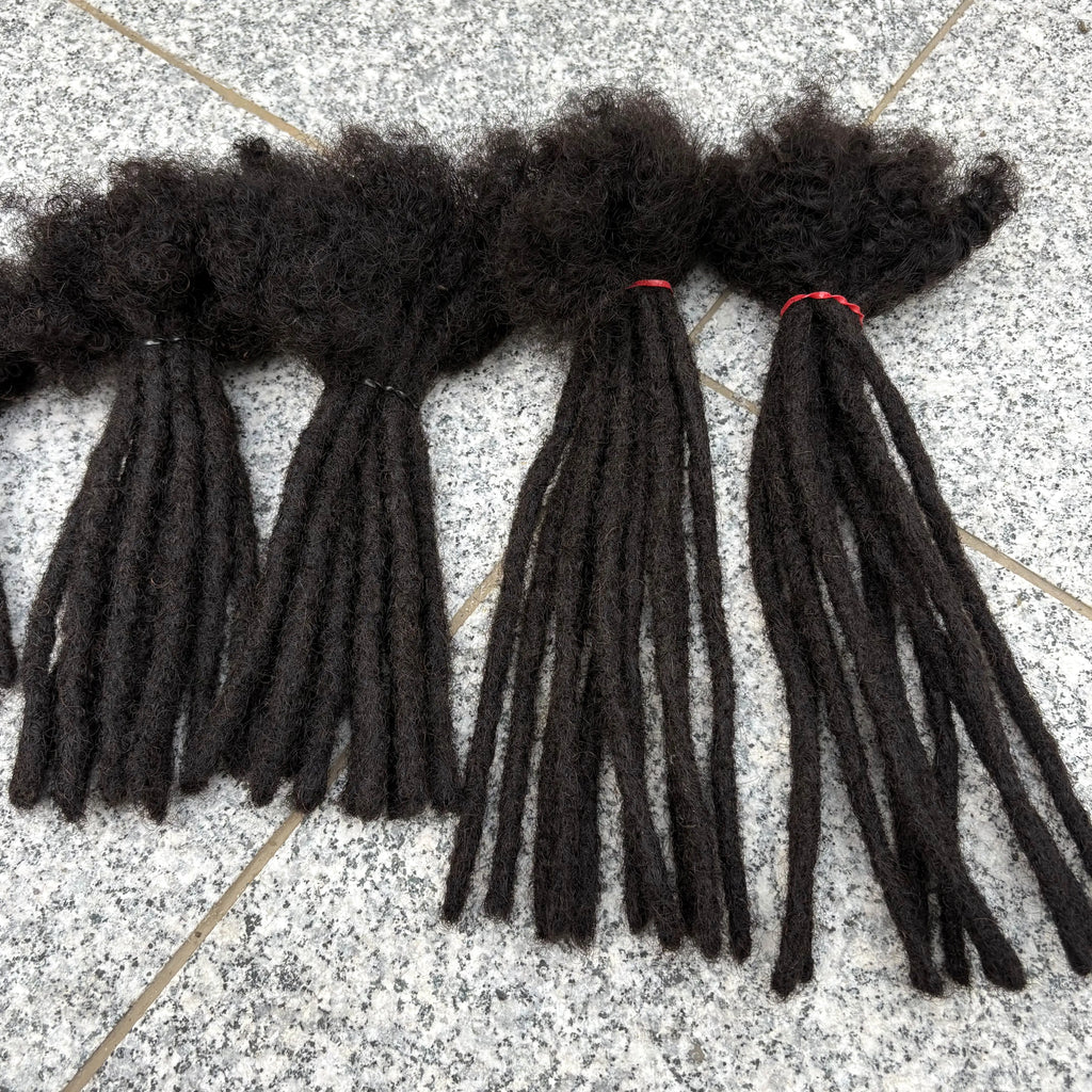 6-20inch 0.6cm Regular Loc Extension Human Hair 50 Strands Full Handmade 100% Human Hair Loc Dreadlock Extension for Men Women