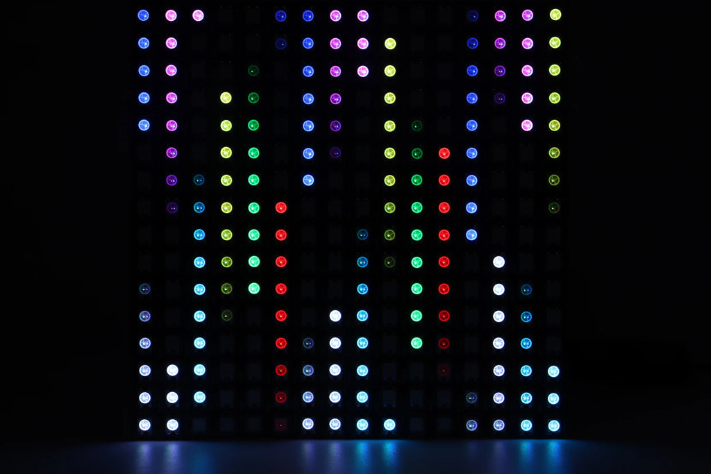 4x12 8x8 16x16 8x32 WS2812 RGBIC Led Digital Matrix Panel Lights WS2812 Flexible Addressable Spliceable Pixel Module Screen DC5V