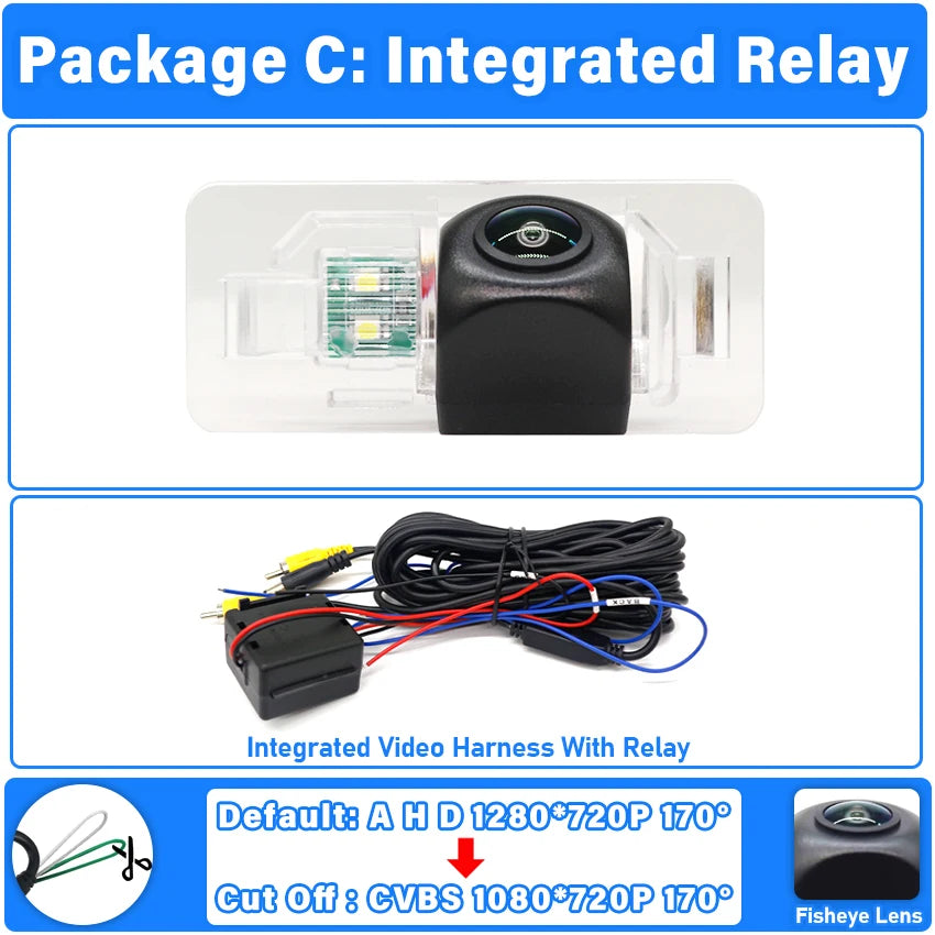 For Mini Cooper R50 R52 R53 R56 2001~2008 AHD HD Fisheye Wireless Camera Car Rear View Backup Reversing Camera Night Vision