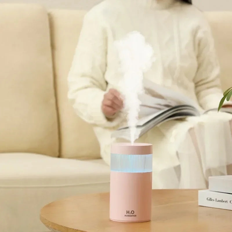 Mini 300ml Portable Air Humidifier USB Desktop Indoor Mute Air Atomization Humidifier Mist Maker Lights for Car Home Bedroom
