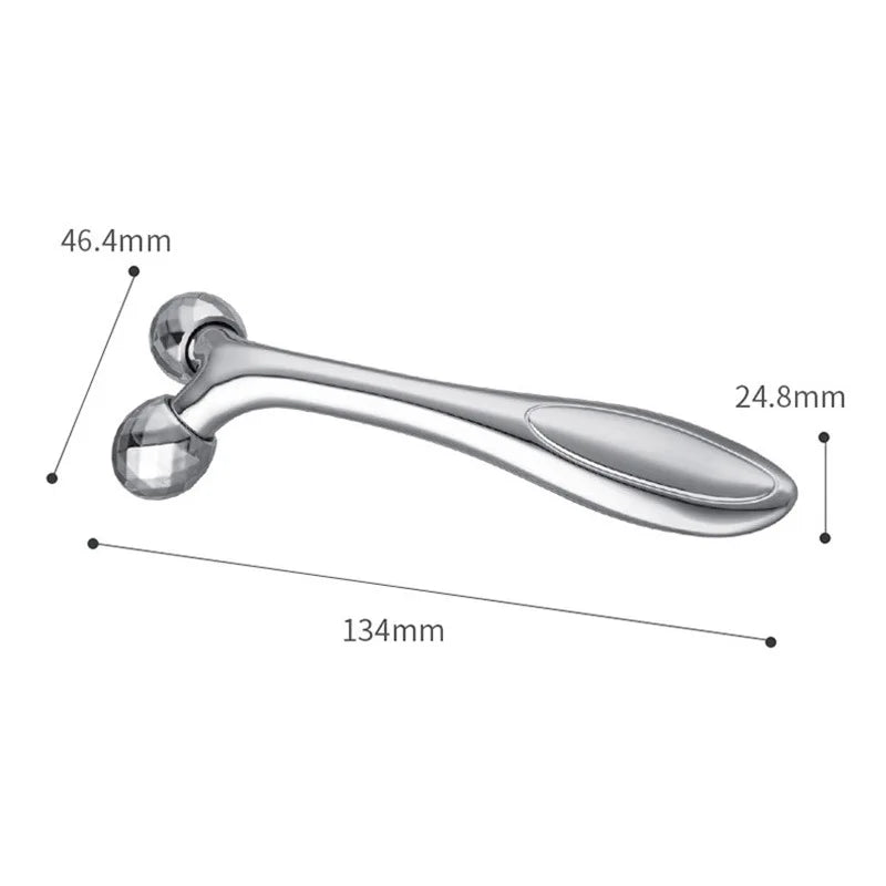 Facial Roller Massager, Mini Portable Y-shaped Ball Massager, Manual 3D Beauty Stick