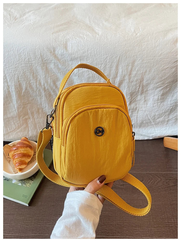 Casual Oxford Fabric Mobile Phone Bag Women's Crossbody Bag Lightweight Trendy Single Shoulder Canvas Bag for Walking