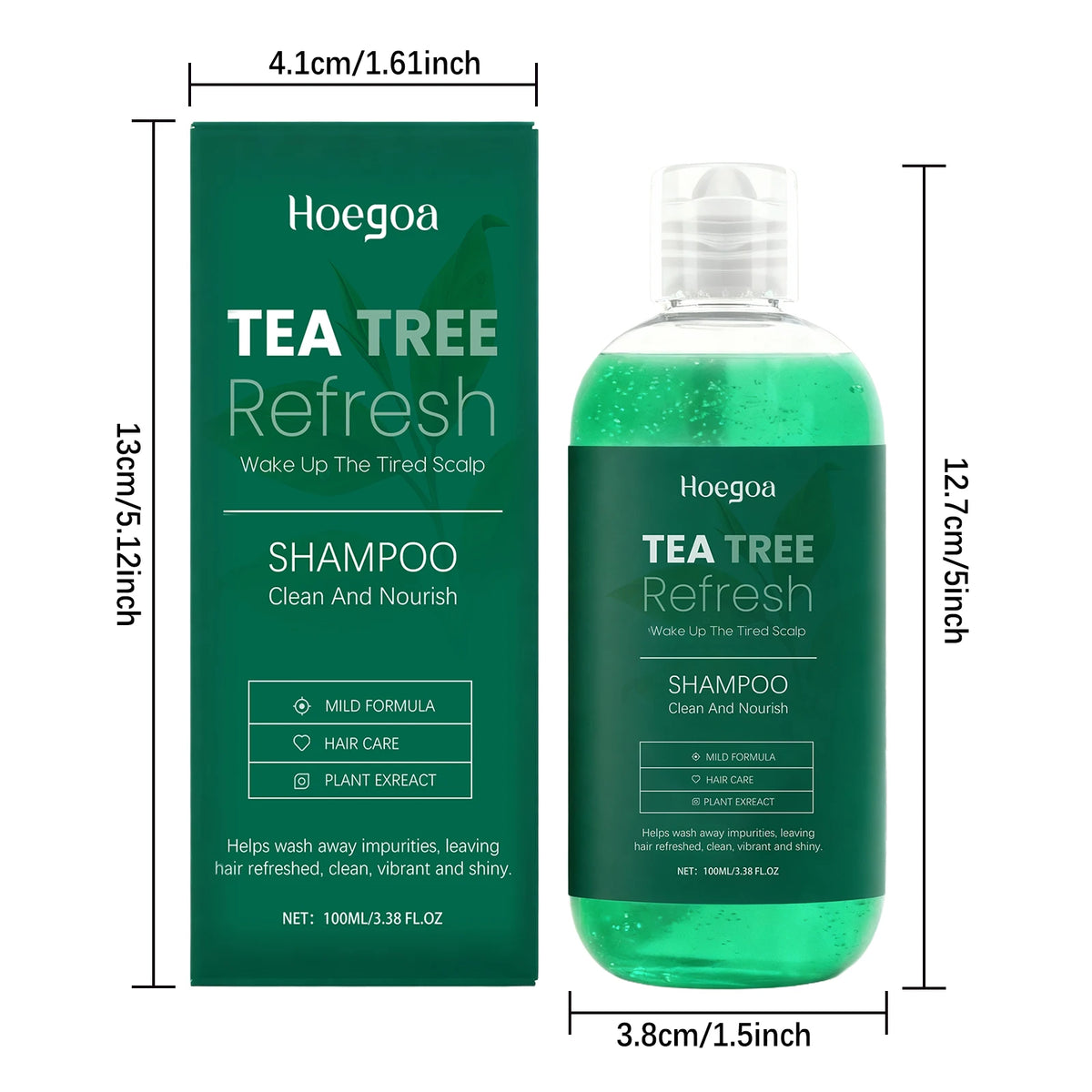 Tea Tree Essenti Al Oil Shampoo Repair Dry Damaged Reduce Dandruff Nourish Hair Cleansing Scalp Refreshing Oil Control Shampoo