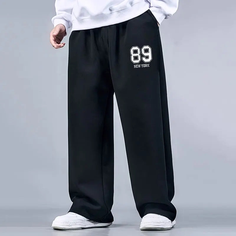 Plus Size Men's Sweatpants Casual Elastic Waist Pants Loose Fit Trendy Sporty Trousers Autumn Winter Spring Jogger Pants 6XL 7XL