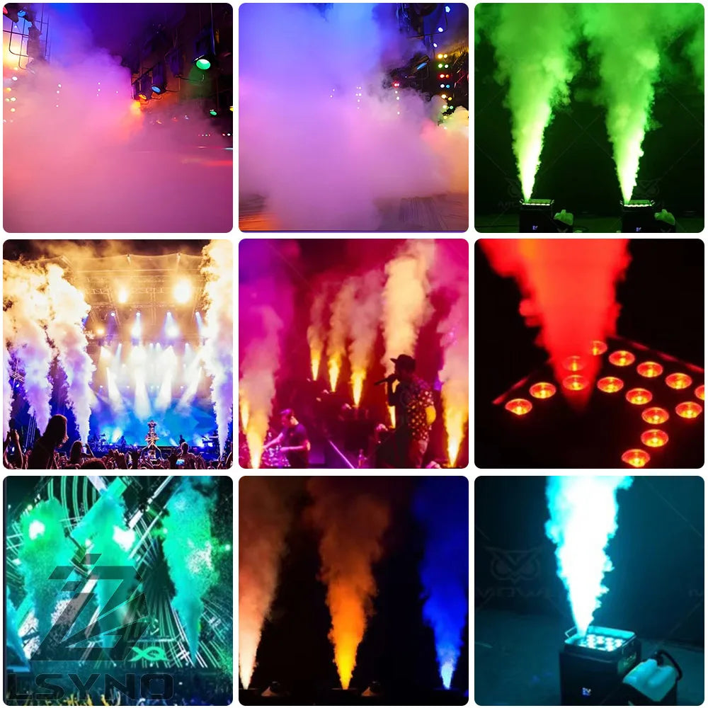 2000W Smoke Machine Remote Control Stage Effect 15LED Fog Machine RGB DJ Equipment For Wedding Party Disco Club