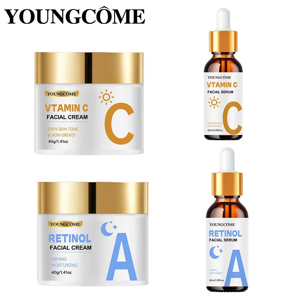 Face Essence Cream Set Moisturizer Gel Collagen Niacinamide - Anti Wrinkles Firming Repairing Hydrating Skin Care