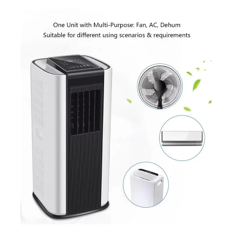 Hot Cooling Heating Dehumidification Mobile 10000 Btu Portable air Conditioner with Touch Screen Control Panel