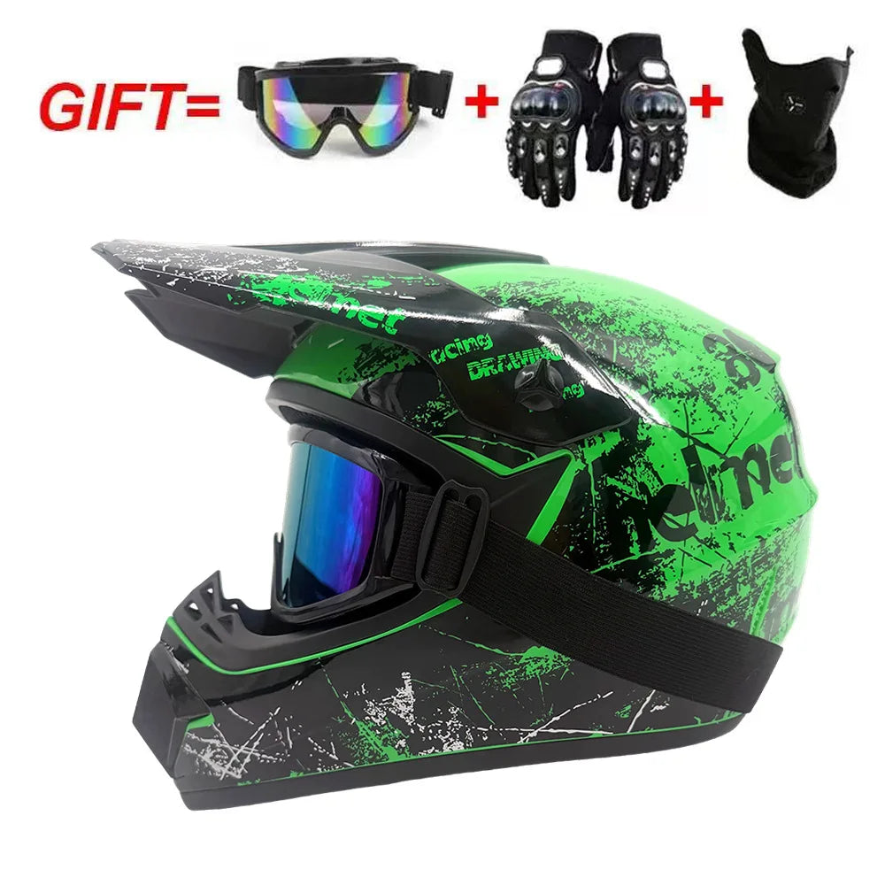 Full Face Off-Road Helmet: Conquer Every Trail DOT Certified Safety Unbeatable Value Built for Adventure for youth kids