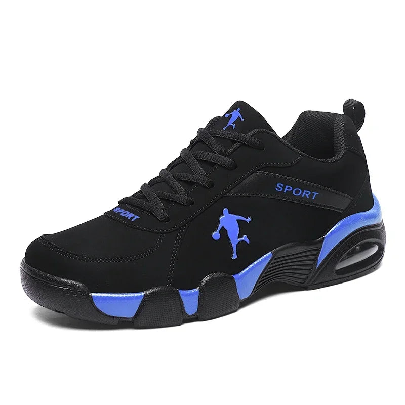 Outdoor Men's Running Sneakers Comfortable Leather+Mesh Walking Shoes Male Jogging TrainersTenis Masculino Zapatillas Hombre