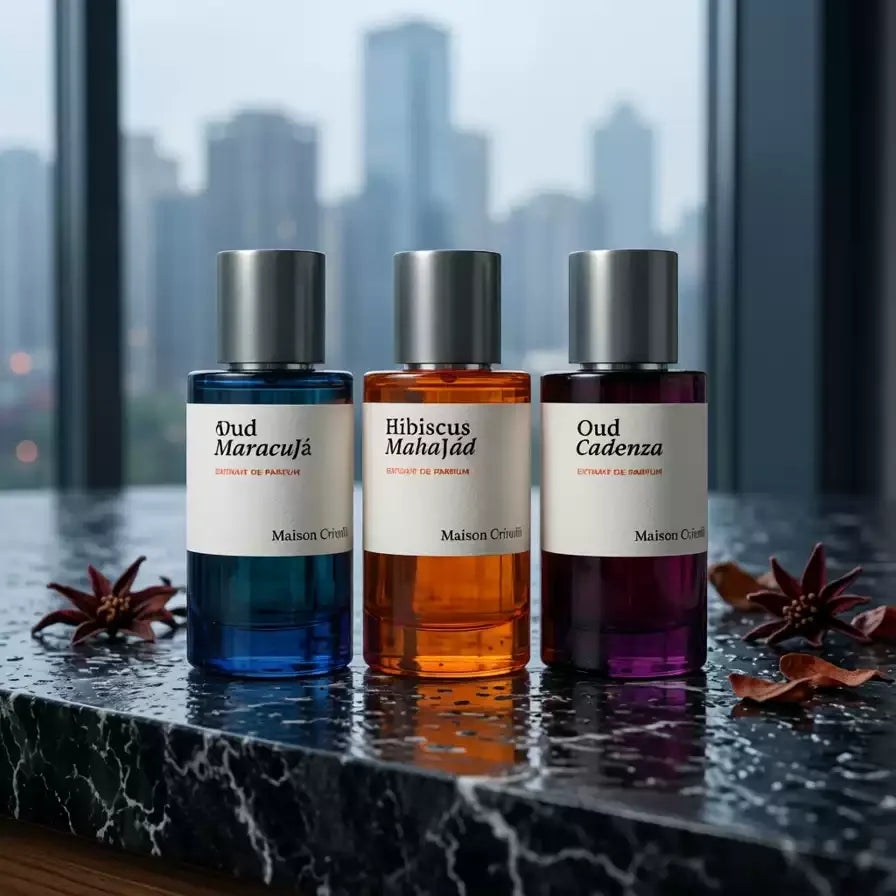Maison Crivelli Luxury Oud Perfume Elegant Oriental Floral Woody Hibiscus Scent Rich Extrait Variants Unique Aroma