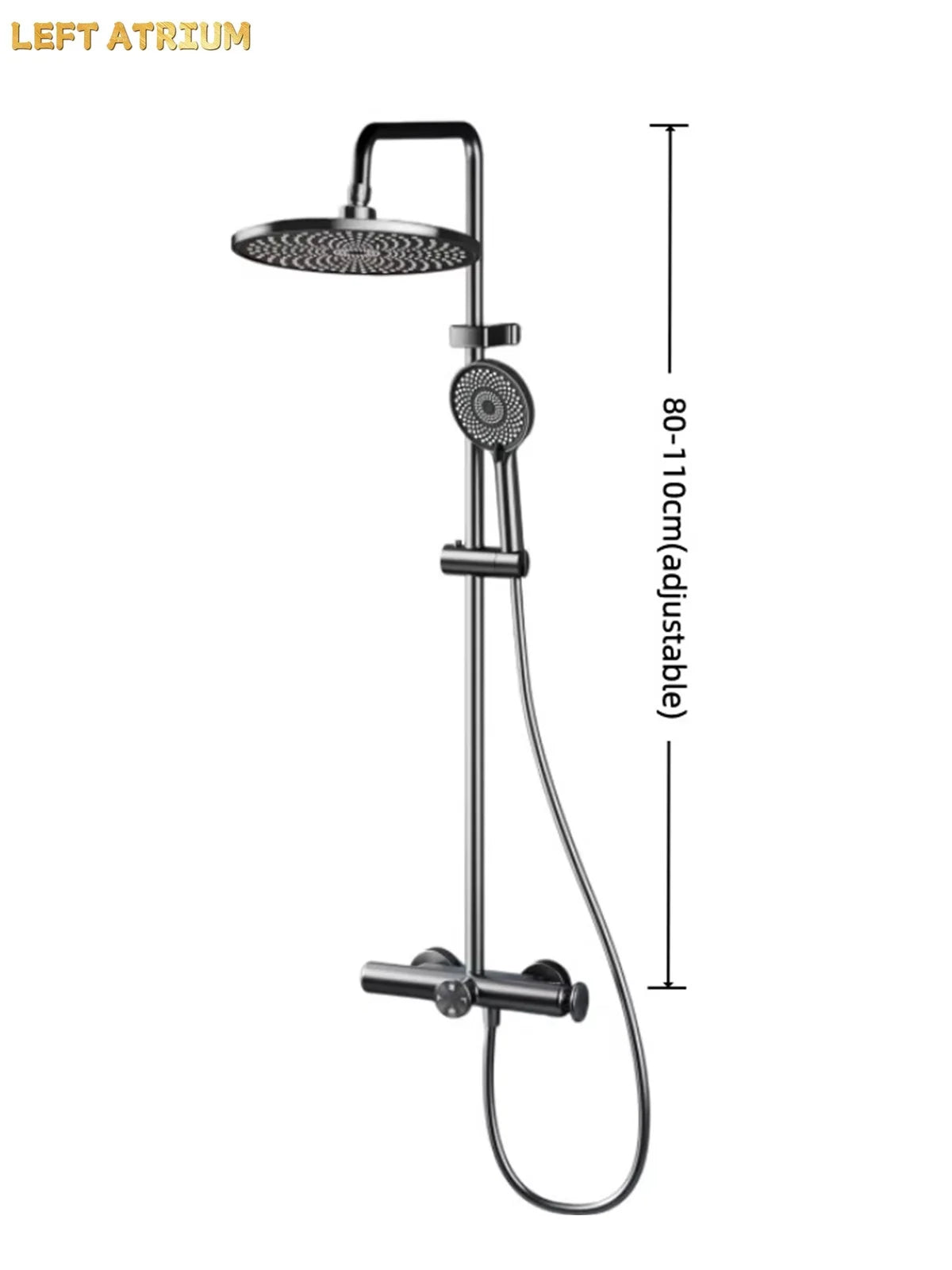 Four Outlet Shower Set Bathroom Luxury Shower System Hot Cold Mixer Valve Shower Faucet Full Set Bathtub Tap Shower Head