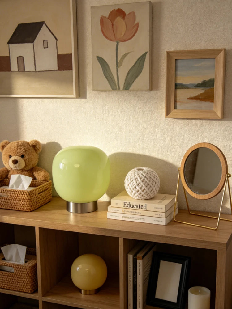 Mochi Glow Soft Light Table Lamp LED Modern Minimalist Compact Bedroom Bedside Home Illumination Decor Ambient Night Light