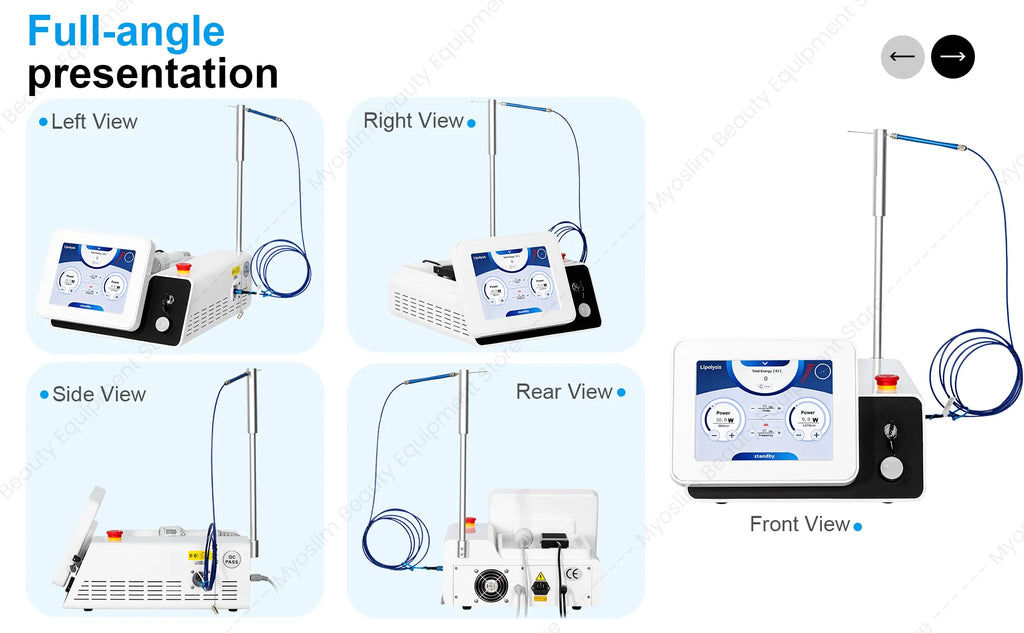 MYOSLIM Multifunctional Dual Wavelength Fiber Machine 980nm 1470nm Face Lift Body Shaping Skin Renew Device for Beauty Salons