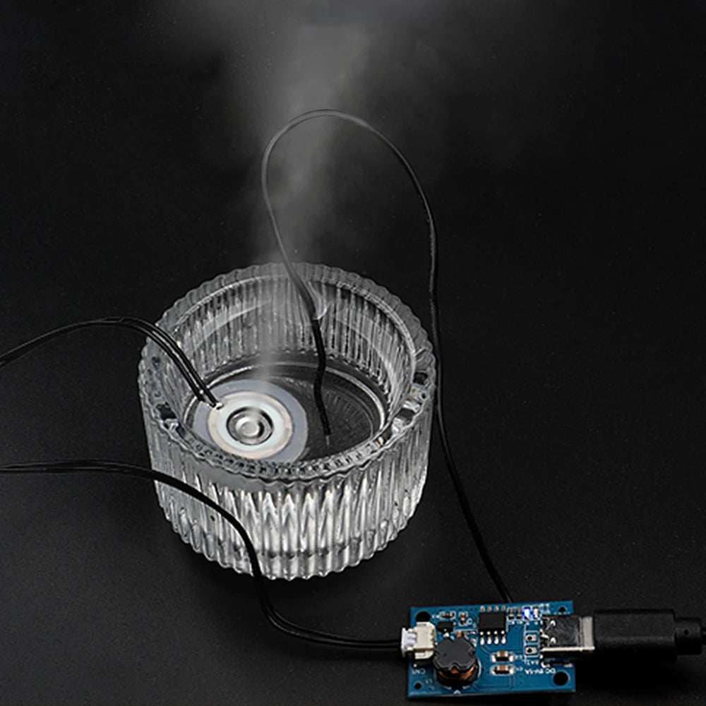 Portable Mini Atomizer 1.5-2W Plug and Play Fine Mist Single Head Automatic Shut-Off When Dry for Reptile Tank/DIY Projects