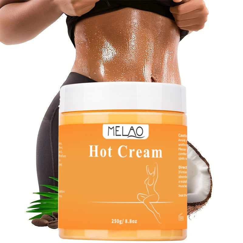 MELAO Hot Cream Massage Gel - Natural and 87% Organic Cellulite Cream - Multi Use Skin Toning Cream, Soothes Aches
