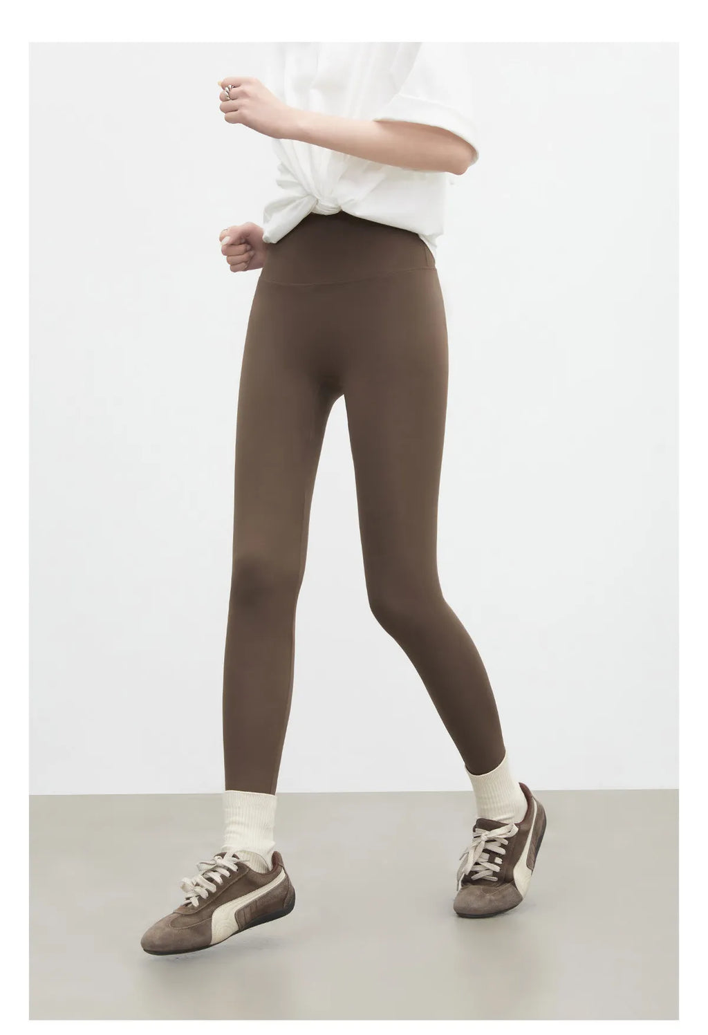 CHIC VEN New Women Leggings Solid Slim High Waisted Hip Lifting Elastic Yoga Pants Fitness Sharkskin Pants Spring Summer 2026