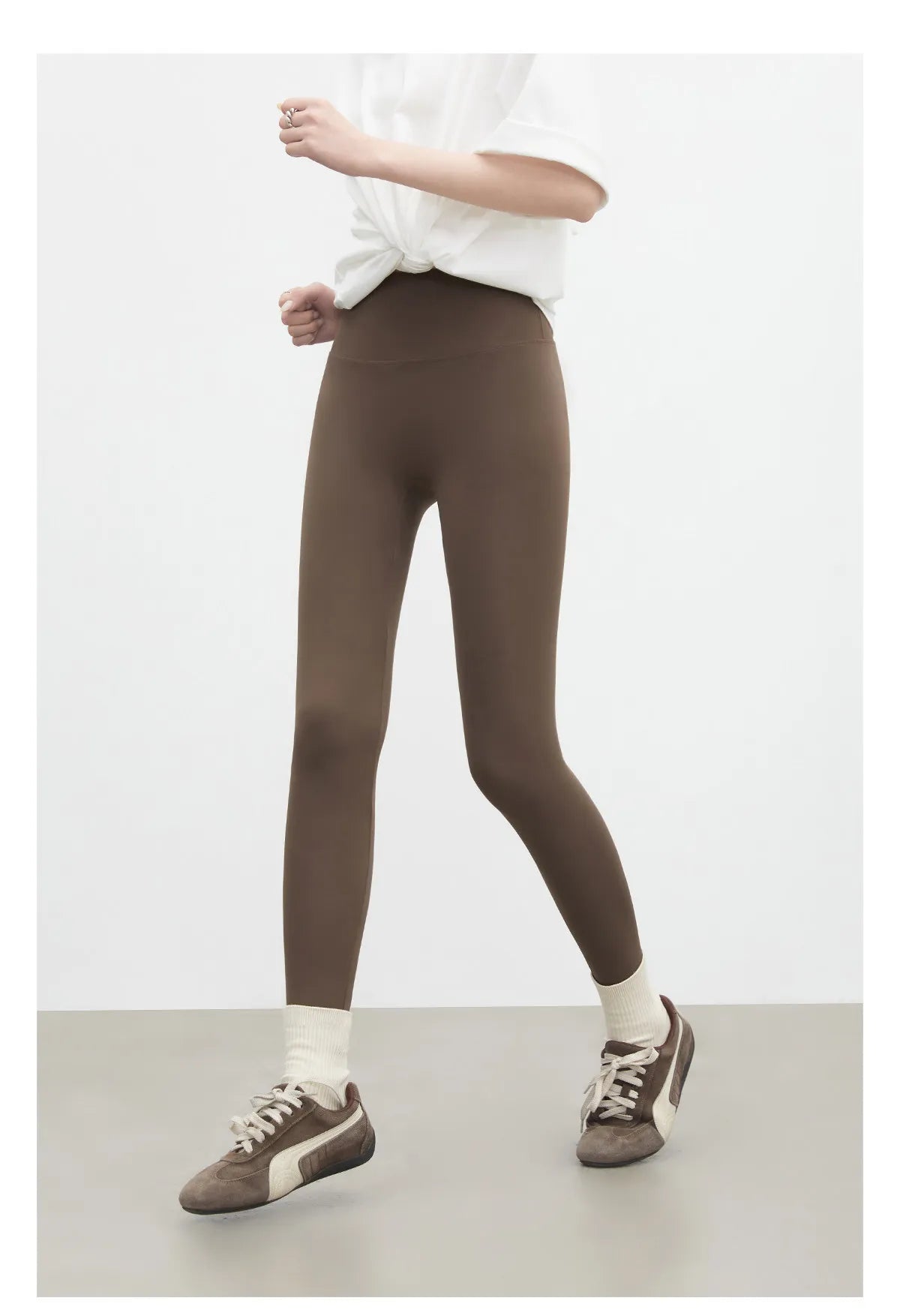 CHIC VEN New Women Leggings Solid Slim High Waisted Hip Lifting Elastic Yoga Pants Fitness Sharkskin Pants Spring Summer 2026
