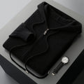 Hot Selling New Style Real Knitted Men's Cardigan Hooded Sweater Loose Full Sleeves Autumn and Winter Men's Pure Wool Sweater