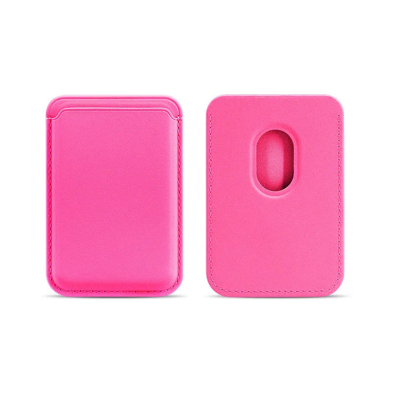 Magnetic Card Holder Leather PU Card Sleeve ID Card Holder Mobile Phone Back Sticker Bag For Magsafe iPhone 17 Card Holder Cover