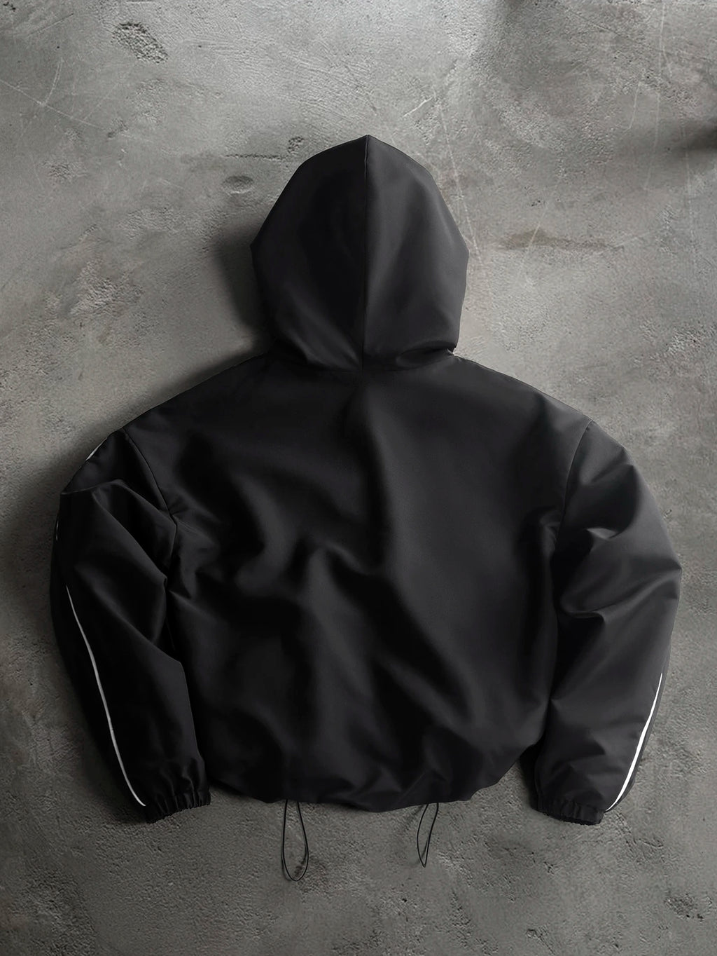 Men's & Women's Cropped Hooded Jacket Y2K Racing Color Block Zip‑Up Streetwear Windbreaker Outerwear S‑2XL